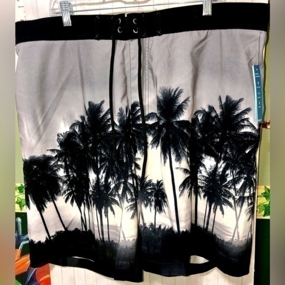 🍉Sonoma Monochromatic Retro 80s Gradient Palm Tree Quick-Dry Sunset Board Shorts